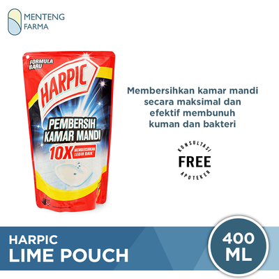 Harpic Lime Pouch 400 ML - Pembersih Kamar Mandi Efektif Membunuh Kuman - Menteng Farma