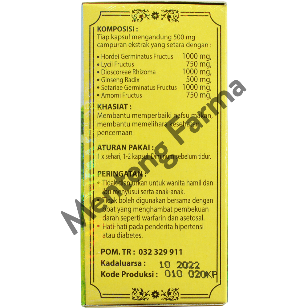 Kapsuma (Ginseng Kianpi Pil) - Penambah Nafsu Makan dan Berat Badan - Menteng Farma