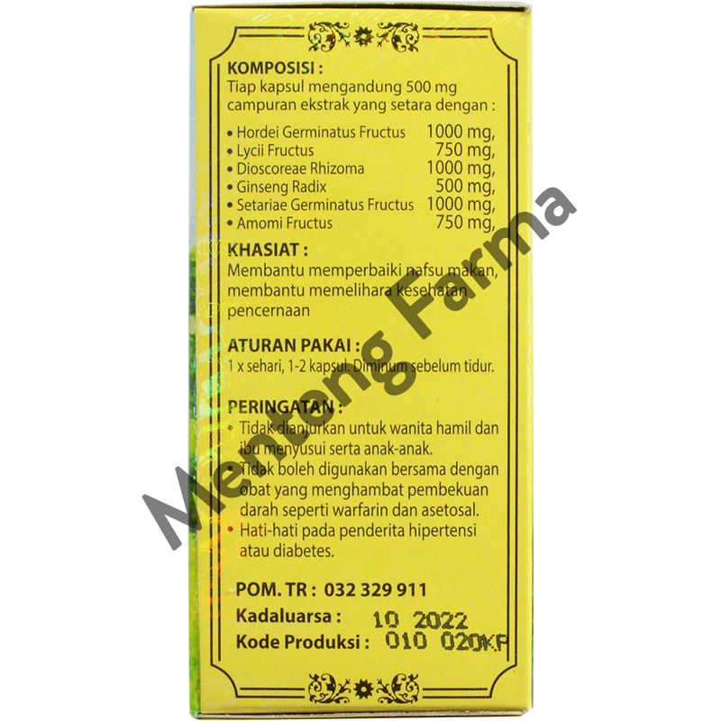 Kapsuma (Ginseng Kianpi Pil) - Penambah Nafsu Makan dan Berat Badan - Menteng Farma