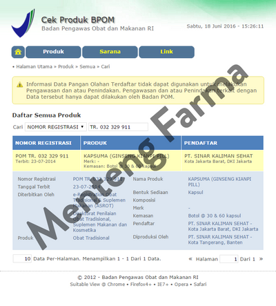 Kapsuma (Ginseng Kianpi Pil) - Penambah Nafsu Makan dan Berat Badan - Menteng Farma