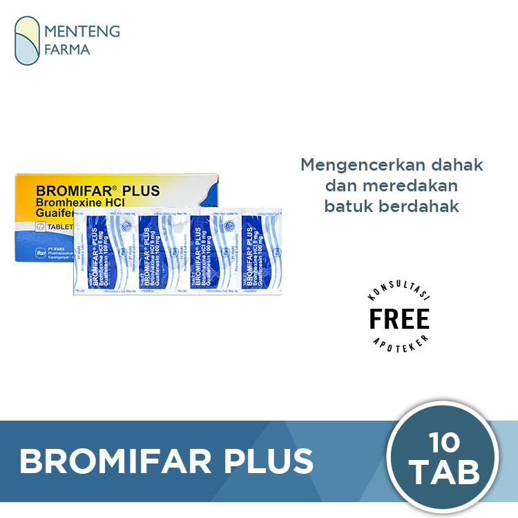 Bromifar Plus 10 Kaplet - Obat Batuk Berdahak - Menteng Farma