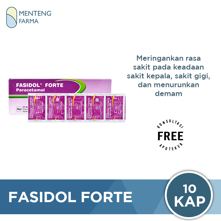 Fasidol Forte 10 Kaplet - Obat Pereda Nyeri dan Demam - Menteng Farma