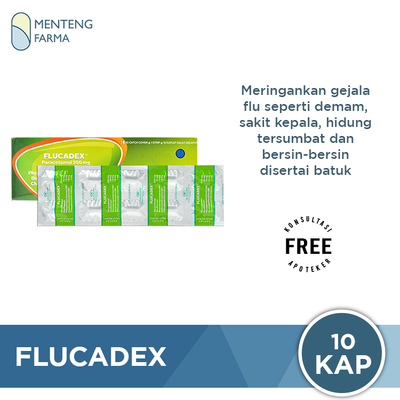 Flucadex 10 Kaplet - Obat Pereda Flu dan Batuk - Menteng Farma