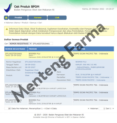 Bodrex Flu 4 Tablet - Menteng Farma