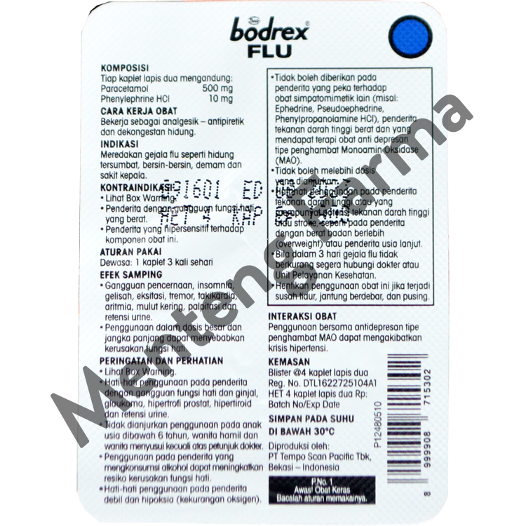 Bodrex Flu 4 Tablet - Menteng Farma