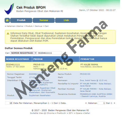 Prove D3 Drops 12.5 ml - Menteng Farma