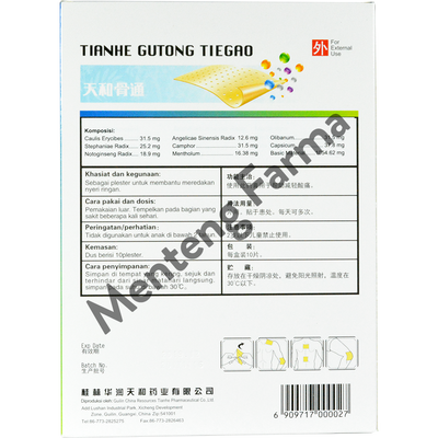 Tianhe Gutong Tiegao (Koyo) - Meredakan Nyeri Otot, Bengkak, Keseleo - Menteng Farma