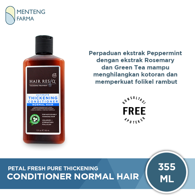 Petal Fresh Pure Thickening Conditioner Normal Hair 355 mL - Merawat Rambut Rontok dan Tipis - Menteng Farma