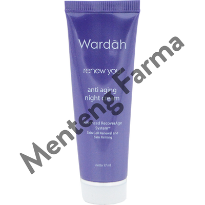 Wardah Renew You Anti Aging Night Cream 17 mL - Pelembab Anti Penuaan - Menteng Farma