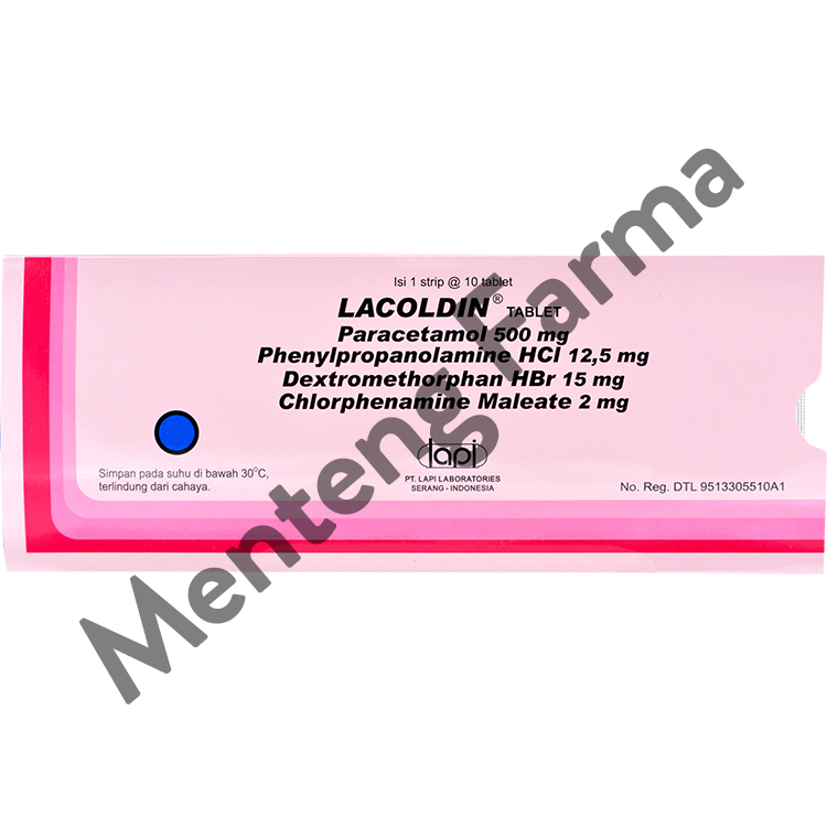 Lacoldin 10 Tablet - Obat Pereda Flu dan Batuk - Menteng Farma