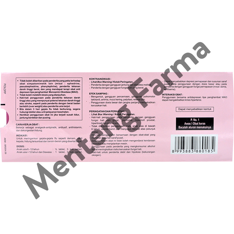 Lacoldin 10 Tablet - Obat Pereda Flu dan Batuk - Menteng Farma