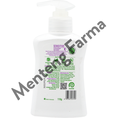Dettol Handwash Sensitive 110 ML - Sabun Cuci Tangan Antibakteri Lembut di Tangan - Menteng Farma