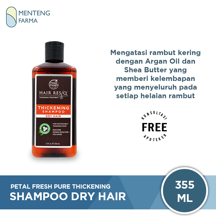 Petal Fresh Pure Thickening Shampoo Dry Hair 355 mL - Merawat Rambut Kering dan Kusut - Menteng Farma