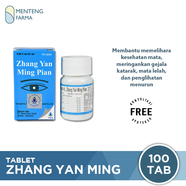 Tablet Zhang Yan Ming - Obat Kesehatan Fungsi Mata, Mengurangi Katarak - Menteng Farma