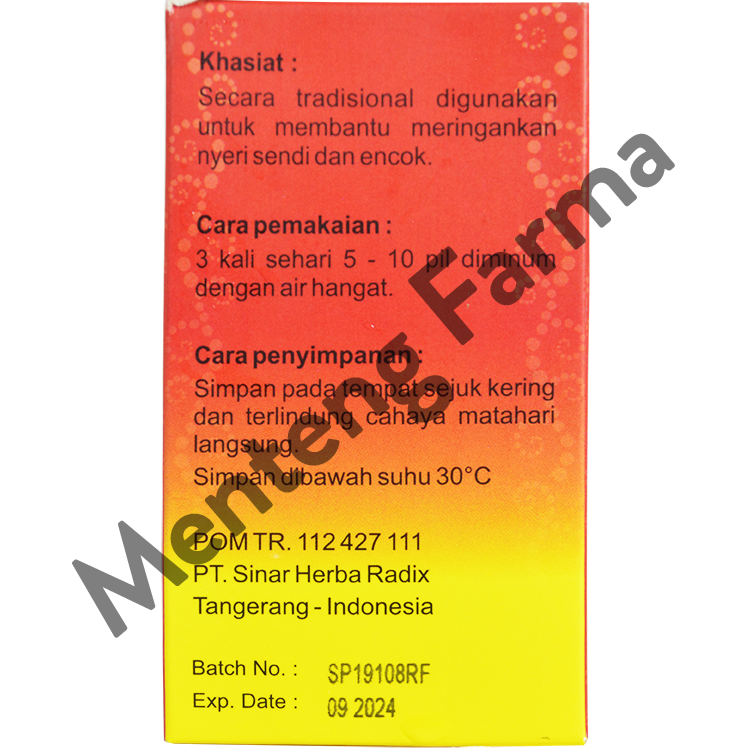 Rheuflamin (Chui Gu Shen Jing Tong Ling / Sciatica Pills) - Menteng Farma