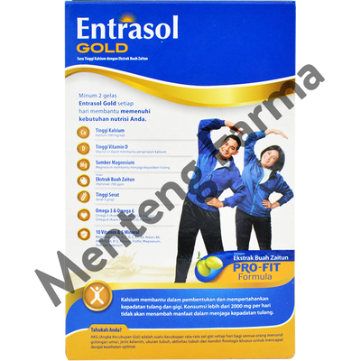 Entrasol Gold Vanilla 600 Gram - Susu Tinggi Kalsium Dewasa dan Lansia - Menteng Farma