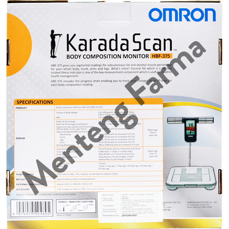 Omron Karada Scan Body Composition Monitor HBF-375 - Alat Pengukur Komposisi Tubuh - Menteng Farma