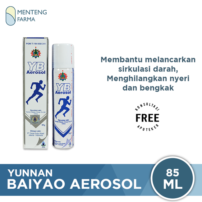 Yunnan Baiyao Aerosol 85 g - Menteng Farma