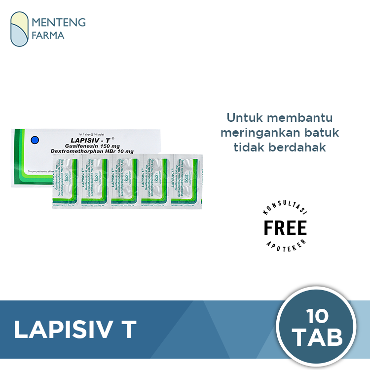 Lapisiv-T 10 Tablet - Obat Batuk Pilek Alergi - Menteng Farma