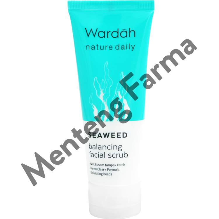 Wardah Nature Daily Seaweed Balancing Facial Scrub 60 ML - Menteng Farma