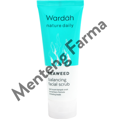 Wardah Nature Daily Seaweed Balancing Facial Scrub 60 ML - Menteng Farma