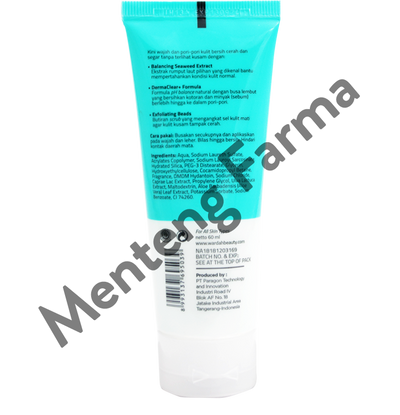 Wardah Nature Daily Seaweed Balancing Facial Scrub 60 ML - Menteng Farma