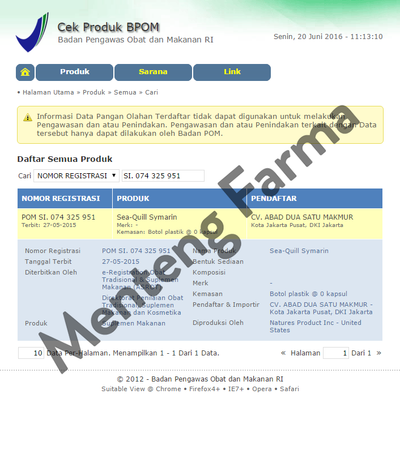 Sea Quill Symarin Isi 30 Kapsul - Menteng Farma