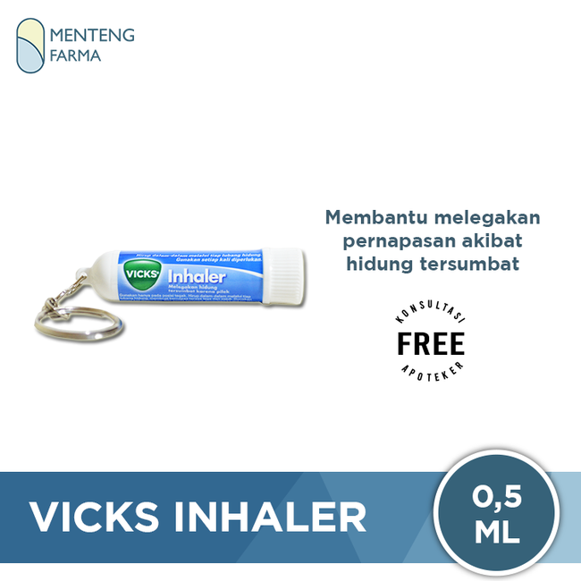 Vicks Inhaler - Melegakan Hidung Tersumbat - Menteng Farma