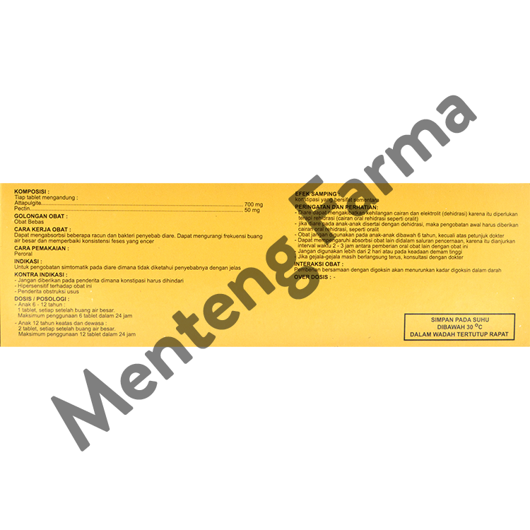 Molagit 10 Tablet - Obat Pereda Diare - Menteng Farma