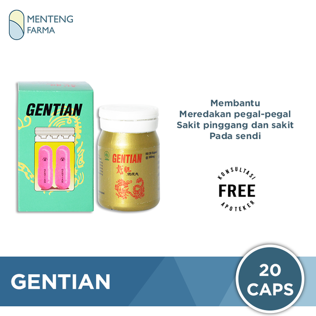 Gentian (Kapsul Rhematik) - Obat Pegal Linu dan Nyeri Sendi - Menteng Farma