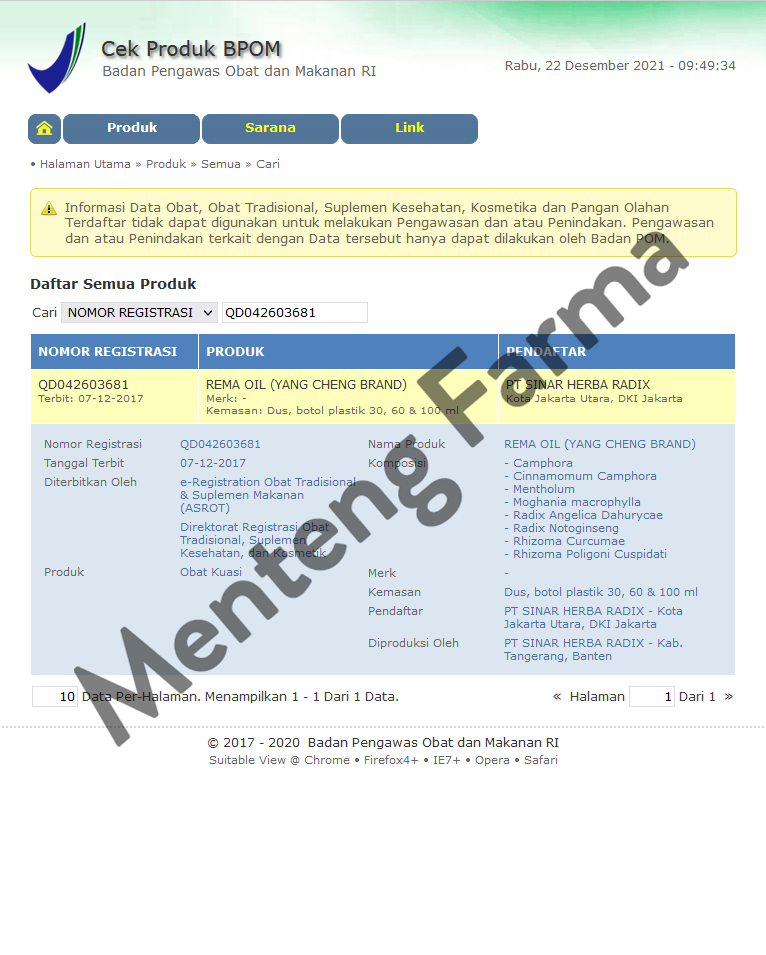 Rema Oil 100ml - Obat Gosok Patah Tulang dan Keseleo - Menteng Farma