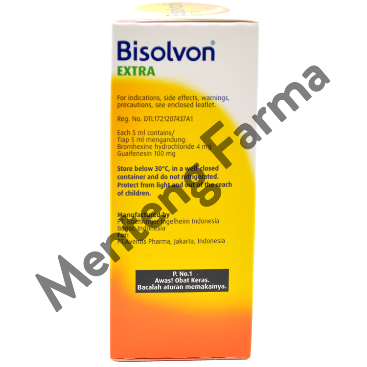 Bisolvon Extra Sirup 125 ML - Pereda Batuk dan Mengencerkan Dahak - Menteng Farma