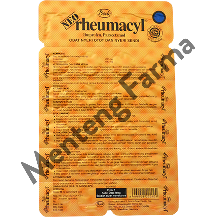 Neo Rheumacyl 20 Tablet - Obat Pereda Nyeri Otot - Menteng Farma
