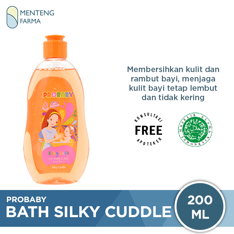 Probaby Bath Silky Cuddle 200 mL - Sabun dan Shampoo Bayi - Menteng Farma