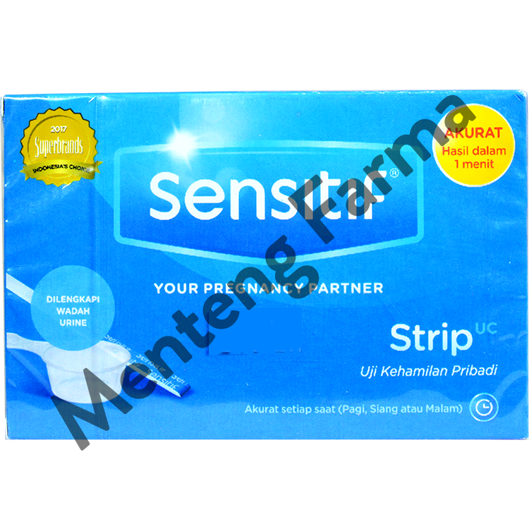 Sensitif Strip UC - Alat Uji Kehamilan / Pregnancy Testpack dilengkapi Cawan Wadah Urin - Menteng Farma