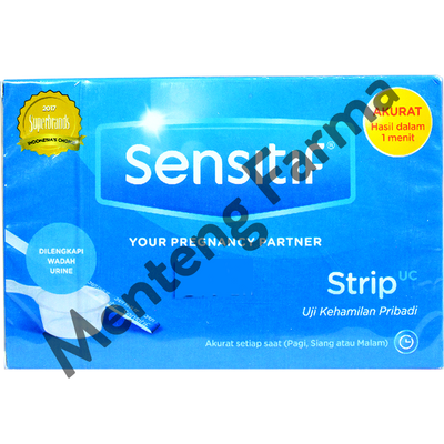 Sensitif Strip UC - Alat Uji Kehamilan / Pregnancy Testpack dilengkapi Cawan Wadah Urin - Menteng Farma