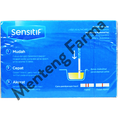 Sensitif Strip UC - Alat Uji Kehamilan / Pregnancy Testpack dilengkapi Cawan Wadah Urin - Menteng Farma