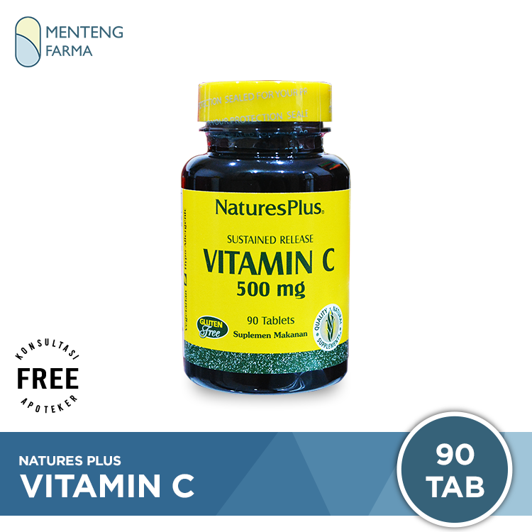 Natures Plus Vitamin C 500 Mg Isi 90 Tablet - Asupan Vitamin C - Menteng Farma