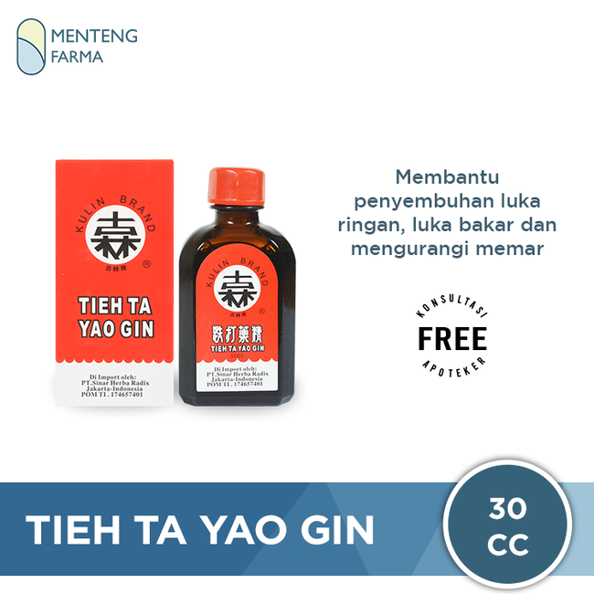 Tieh Ta Yao Gin (Kulin Brand) - Obat Merah China Untuk Luka/Memar - Menteng Farma