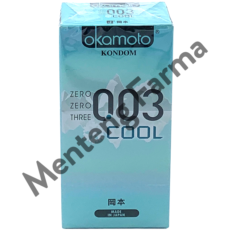 Okamoto 003 COOL Condoms - 10 Pack With Menthol Cooling Lubricant, Made In Japan