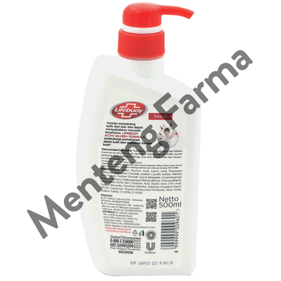 Lifebuoy Sabun Mandi Cair Pump Total 10 500 ML - Sabun Antibakteri ActivSilver - Menteng Farma