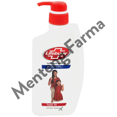 Lifebuoy Sabun Mandi Cair Pump Total 10 500 ML - Sabun Antibakteri ActivSilver - Menteng Farma