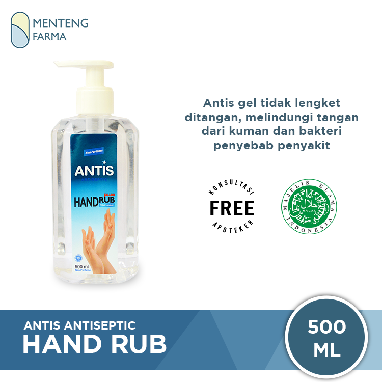 Antis Hand Rub 500 mL - Antis Hand Sanitizer Pembersih Tangan - Menteng Farma