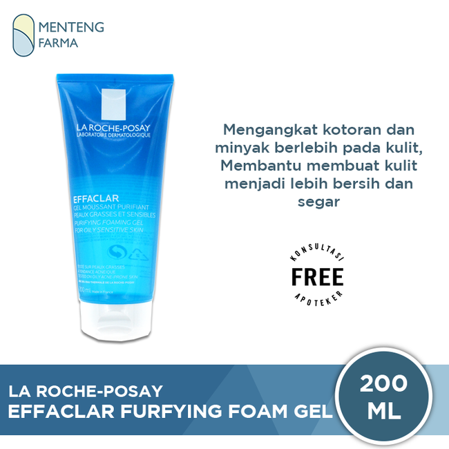 La Roche Posay Effaclar Purifying Foaming Gel 200 mL - Gel Pembersih Wajah - Menteng Farma