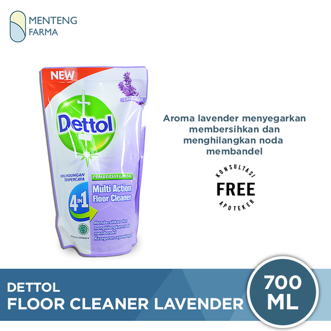 Dettol Multi Action Floor Cleaner Lavender 700 ML - Pembersih Lantai - Menteng Farma