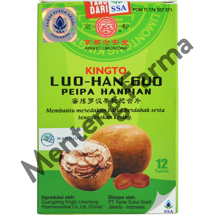 Kingto Luo Han Guo Peipa Hanpian - Permen Obat Batuk Lo Han Kuo - Menteng Farma
