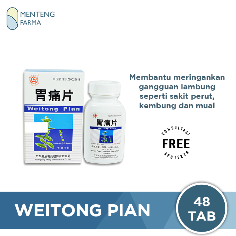 Weitong Pian - Obat Sakit Maag, Asam Lambung, Kembung dan Mual - Menteng Farma