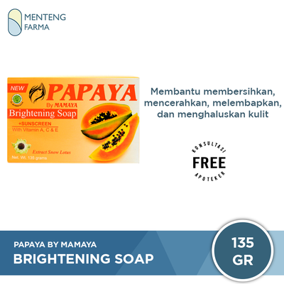 Sabun Papaya By Mamaya Brightening Soap 135 Gr - Menteng Farma