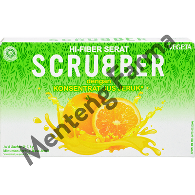 Vegeta Scrubber Rasa Jeruk 6 Sachet - Minuman Kaya Serat Alami - Menteng Farma