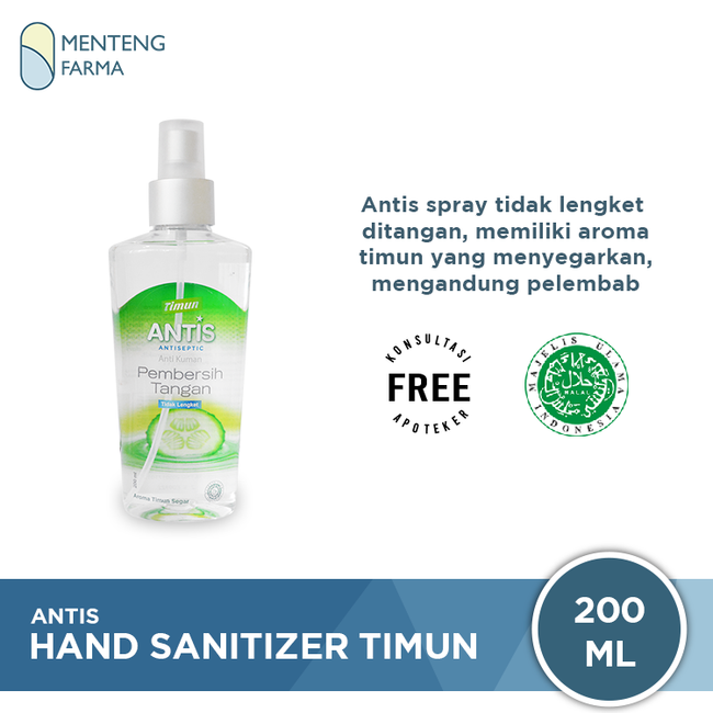 Antis Hand Sanitizer Spray Timun 200 mL - Menteng Farma